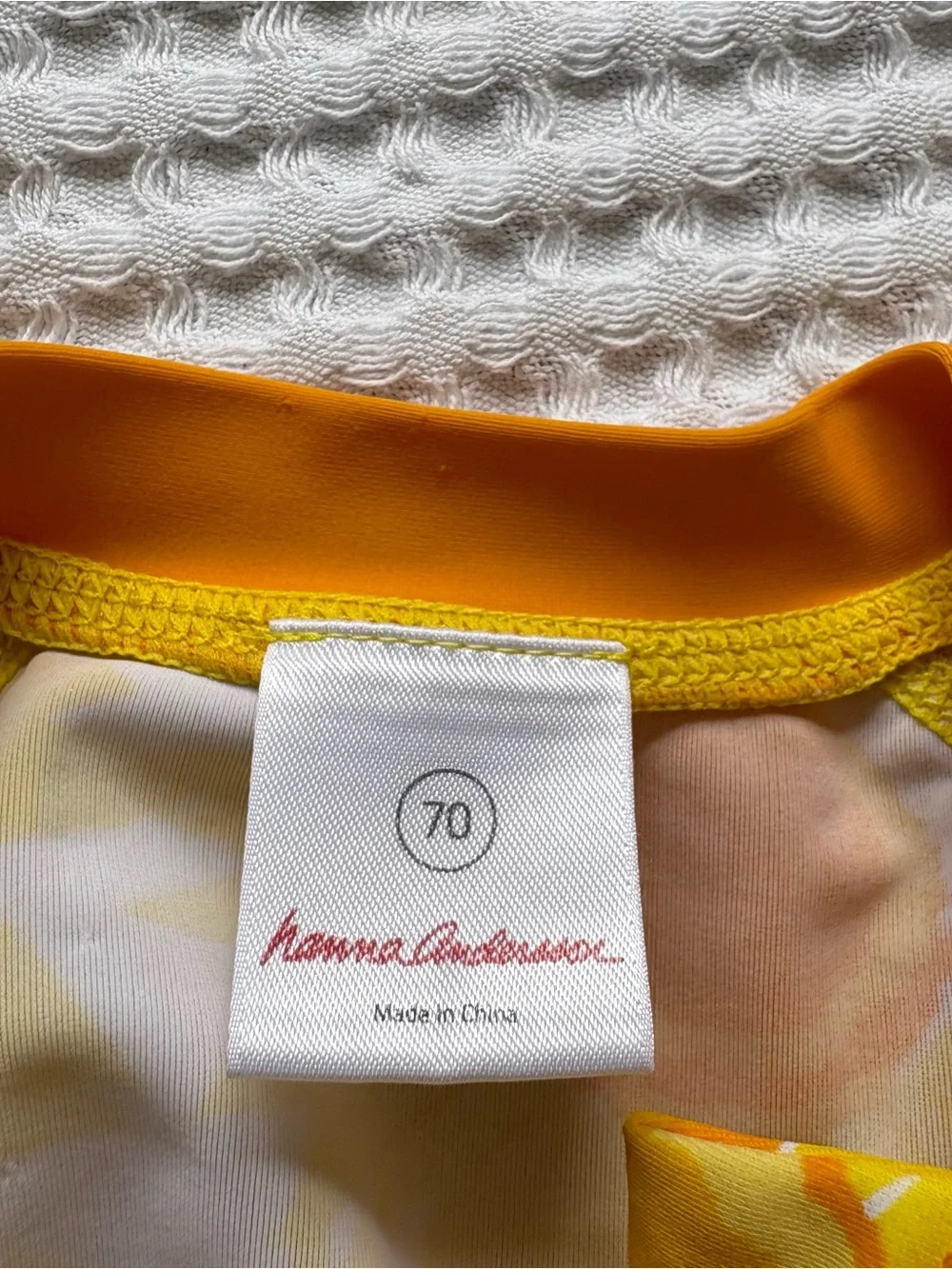 Hanna Andersson Sunny Sunflowers Zip Rash Guard Swimsuit Bathing Suit - 6-12M